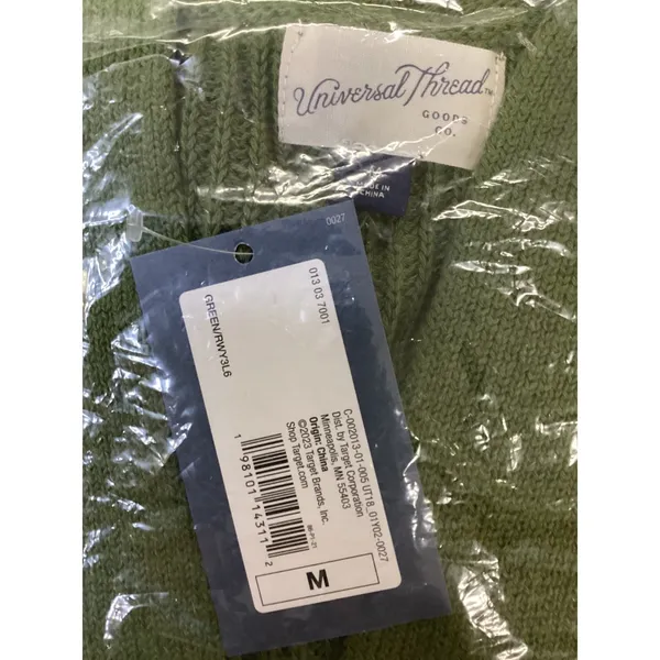Universal Thread Womens Green Cotton Shaker Knit Open Front Cardigan Sweater MD‎ - Image 5