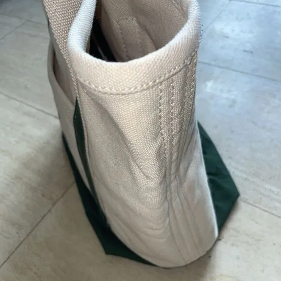 RESTORATION HARDWARE BOAT & TOTE‎ BEIGE Green CANVAS Large Logo - Image 10