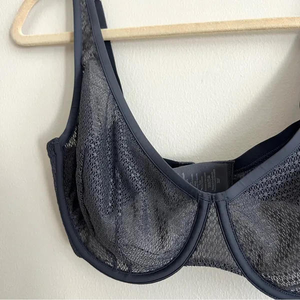NWT ThirdLove Unlined Modern Mesh Scoop Bra in Gray Size 32F/32DDD Underwire - Image 5