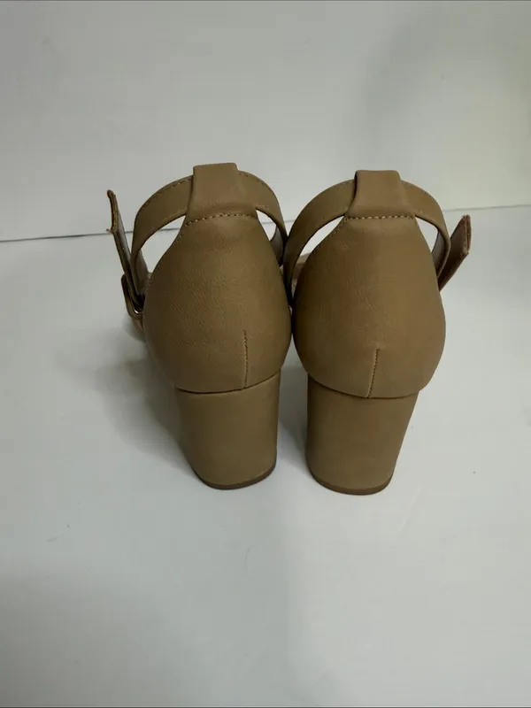 Women’s Tan Block Heel Ankle - Image 3