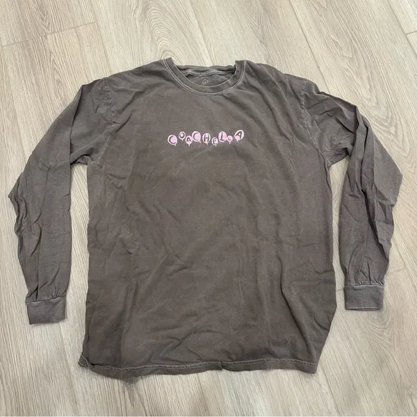 Coachella 2023 Long Sleeve Tshirt Brown Size L - Image 2