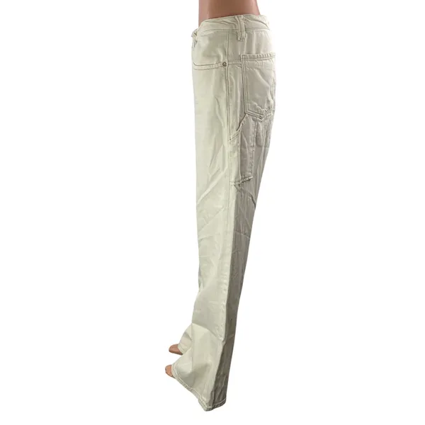 Free People We The Free Womens White High Rise Wide Leg Denim Jean Pants Size 29 - Image 2