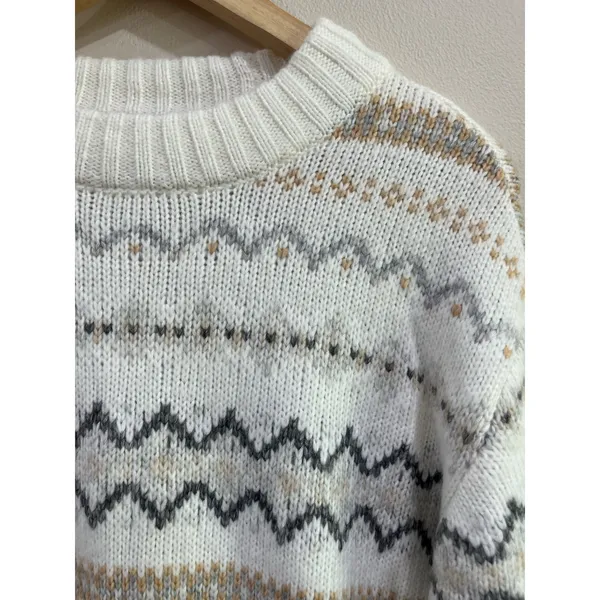 American Eagle Fair Isle Nordic Cozy Cabin Core Winter‎ Sweater Size XS - Image 8