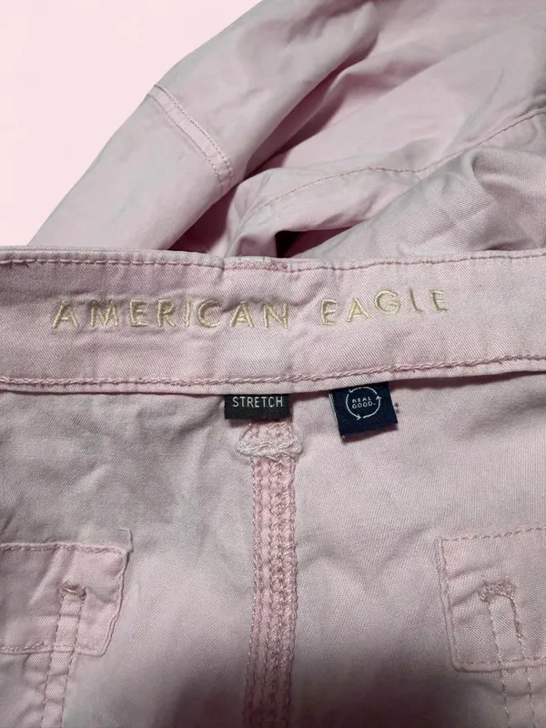American Eagle Outfitters pink super high rise Wide Leg Cargo Pants - Image 3
