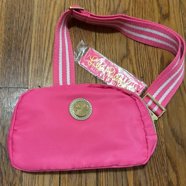NWT Lilly Pulitzer Jeanie Belt bag Roxie pink fuchsia Barbie sold out blogger - Image 2
