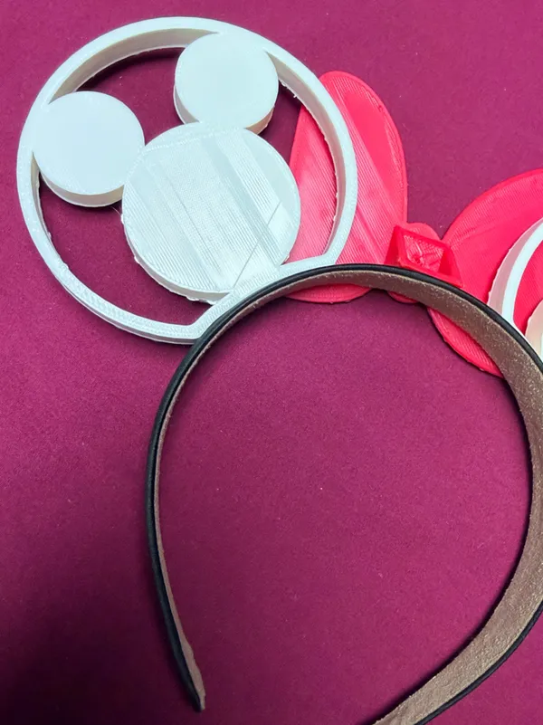 Disney's Crystal Red Bow with Iridescent Minnie Mouse Ears Headband - Image 7