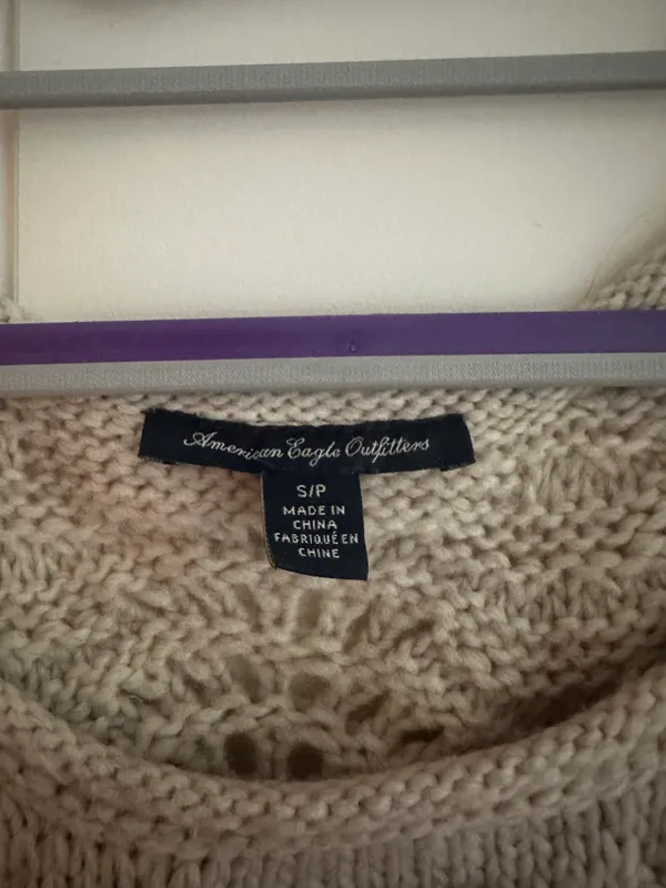 American Eagle Outfitters Crochet Knit Sweater Top - Image 2