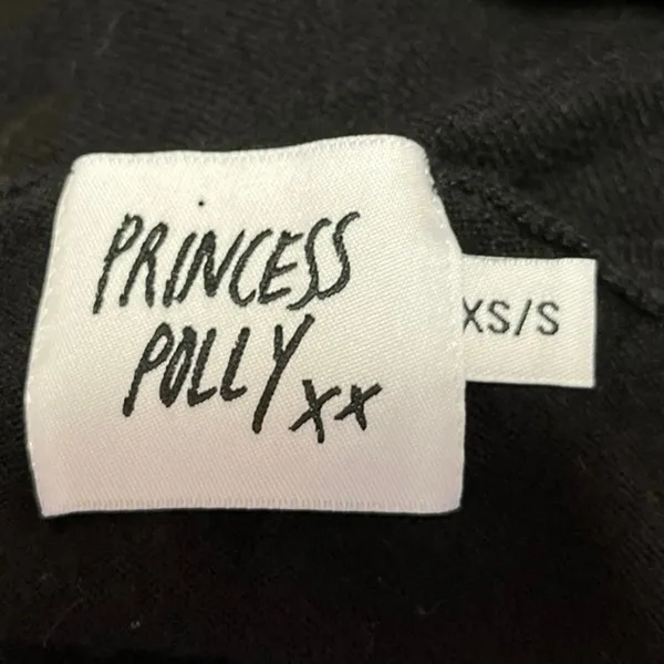 Princess Polly Black Ruched Long Sleeve Deep V Neck Mini Bodycon Dress Size XS/S - Image 4