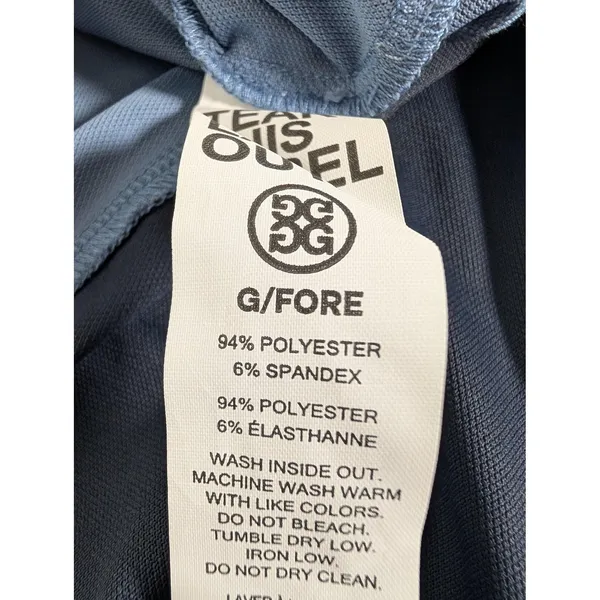 G/FORE Colorblock Polo in Light Blue, Slate and Navy - Image 6