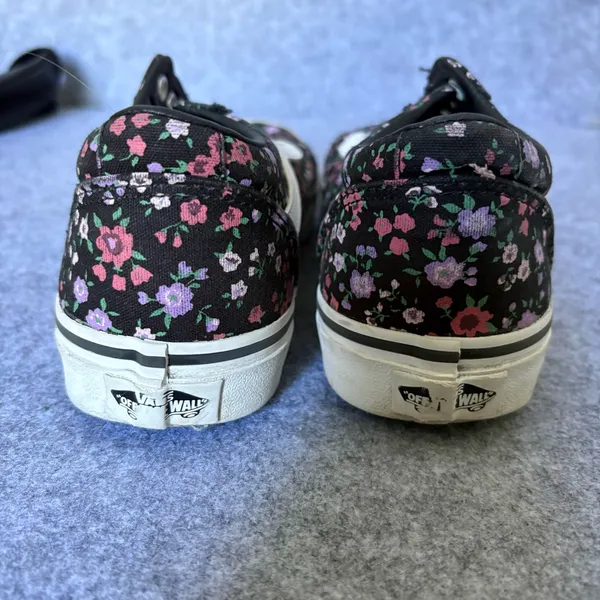 Vans Ward lo sneaker black floral print size 7 women - Image 6