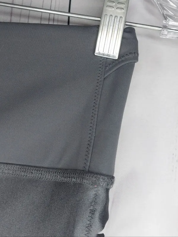 FP Movement By Free People Ruffled Festival Fringe Edgy Metallic Gray Leggings - Image 3