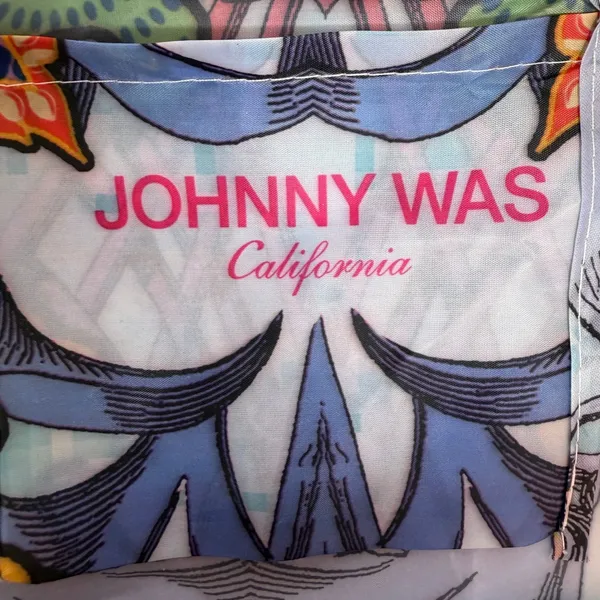 Johnny Was Tote Bag Multicolor Reusable Paisley Floral Elephant Foldable Boho - Image 5