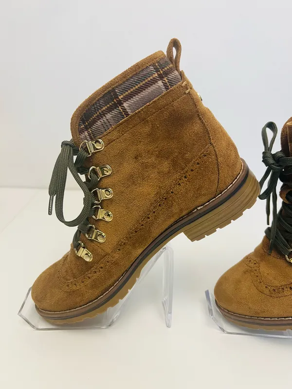 Tommy Hilfiger Women's Ollia Lace-Up Booties Dark Natural Size 7 M - Image 3