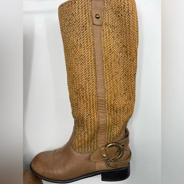 Light brown riding women's boots with buckle size 6‎ - Image 2