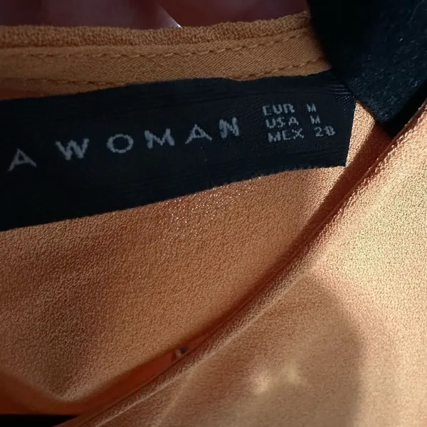 Zara Work Top | Orange Ruffle Sleeve Top - Image 6