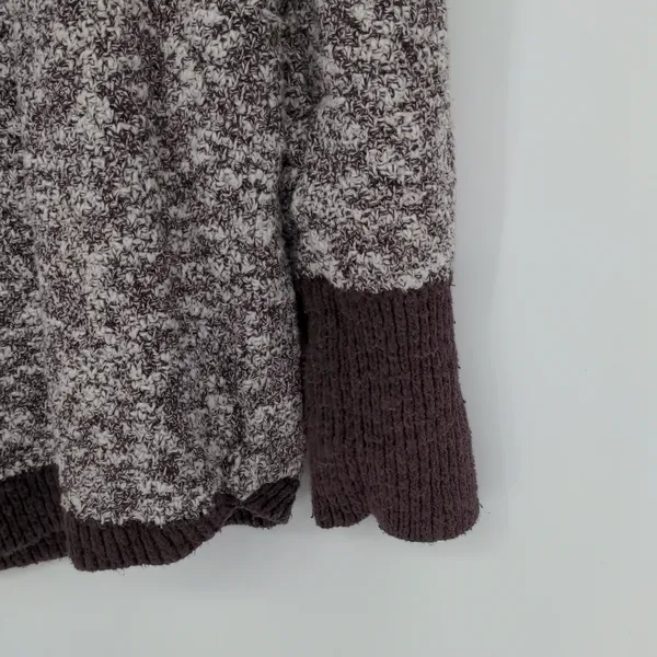L.L. Bean Signature Cotton Linen Ragg Sweater Size Large Mock‎ Neck Marled - Image 14