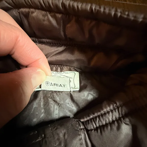 Ariat Womens Brown Quilted‎ Western Equestrian Puffer Vest Size Medium Full Zip - Image 6
