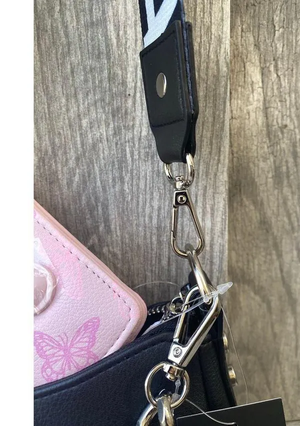 Madden Girl Charm Crossbody Bag with Bonus Pink Butterfly Wallet - Image 5