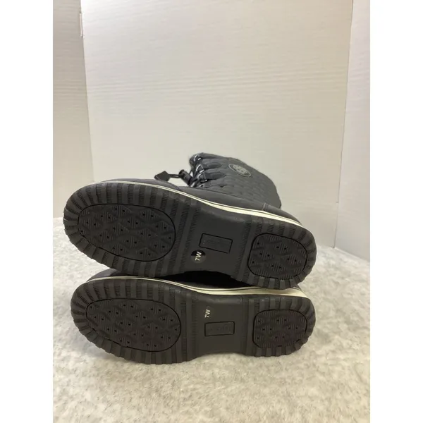Totes Liz Womens‎ Black Quilted Faux Fur Winter Snow Boots Wide Width 7W New - Image 5
