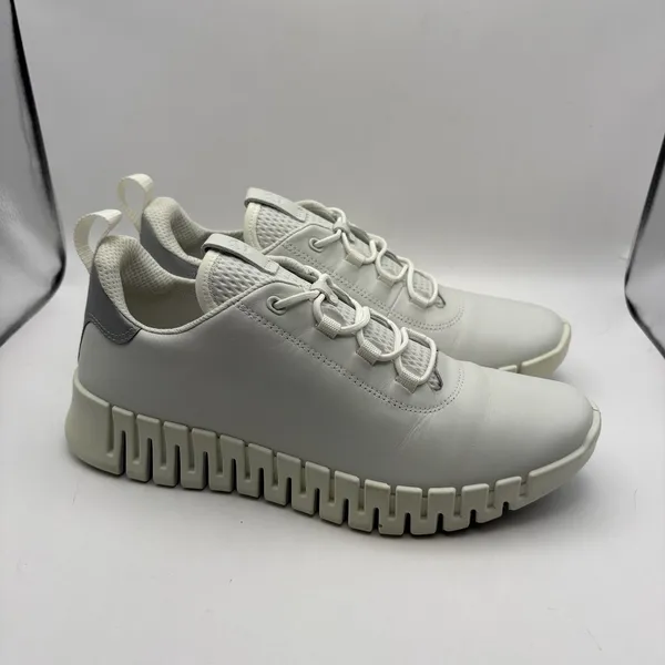 ECCO Gruuv Sneakers Women's 42 US 11-11.5 Ivory Gray Lifestyle Shoes - Image 4