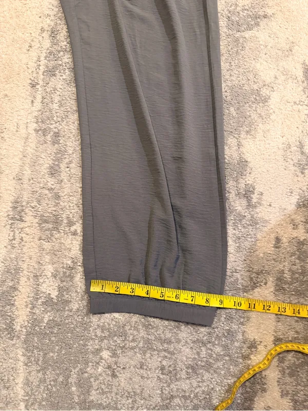 Women’s Elastic  Waist Wide-Leg Pants - Gray - Image 8