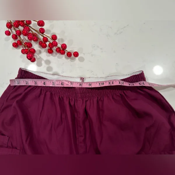 Cherokee Maroon Workwear Scrub Pants - Image 4