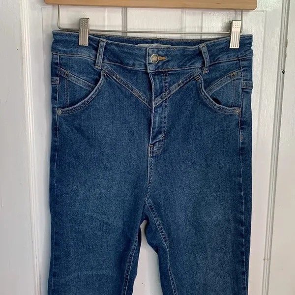 Free People We the Free Retro Skinny Jeans Medium Wash 80s High Rise W-865 Sz 30 - Image 2