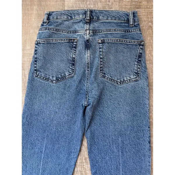 Reformation Liza Button Fly High Rise Straight Jeans Malta Medium Wash Size 23 - Image 10