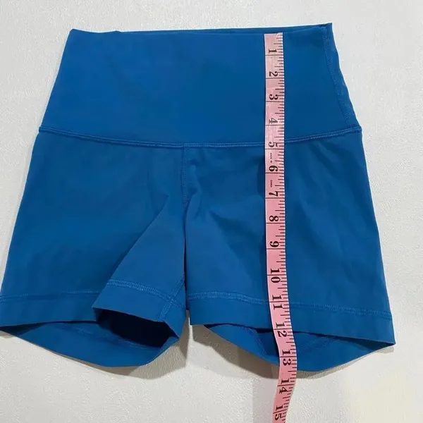 Everlane Perform Blue Biker Shorts XS High Rise Activewear Yoga Shorts - Image 6