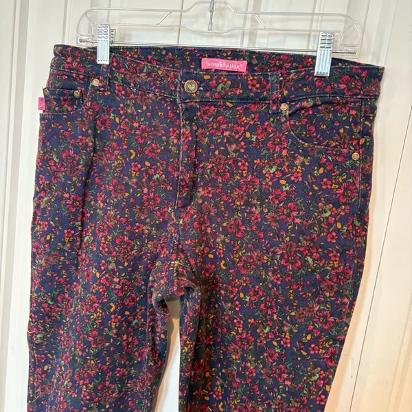 Woman Within Floral Denim Jacket And Jeans Set Size 12W/16W‎ - Image 7