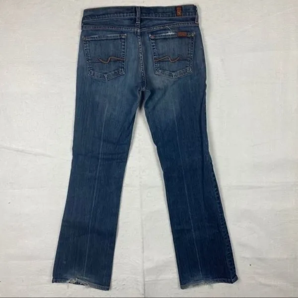 7 For All Mankind Y2K Vintage Medium‎ Wash Bootcut Jean - Image 7