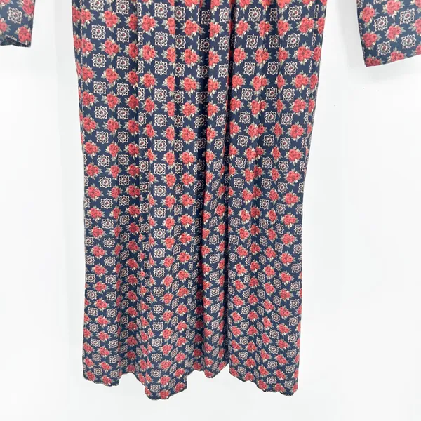 EXPO Womens Vintage 90s Floral Lace Collar Prairie Cottagecore Midi Dress‎ 10 - Image 3