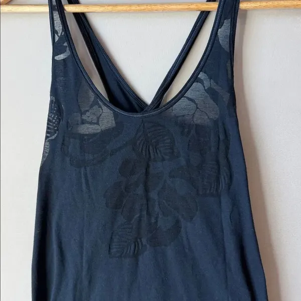 Hollister Sheer Crossback Dark Blue Tank Top - Image 2