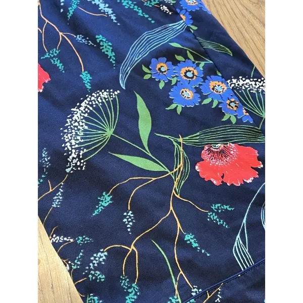 Aerie Pants‎ Women’s Size Small Blue Red Floral Polyester Pockets Lounge - Image 5