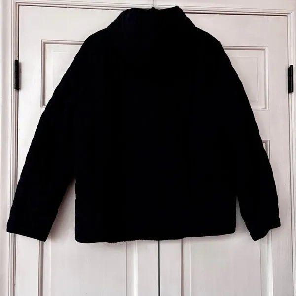 Jeep Navy Blue Quilted Hooded Jacket Fuzzy‎ Soft Lining Size Large Coat Logo VTG - Image 12