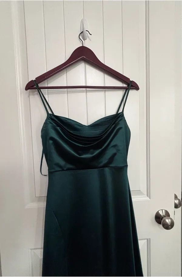 Windsor Ball Gown Prom Dress Satin Emerald Green - Image 4