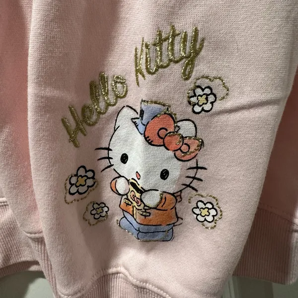 HELLO KITTY NWT Women's Sweatshirt Hoodie Kitty & Friends Go Camping XL - Image 2