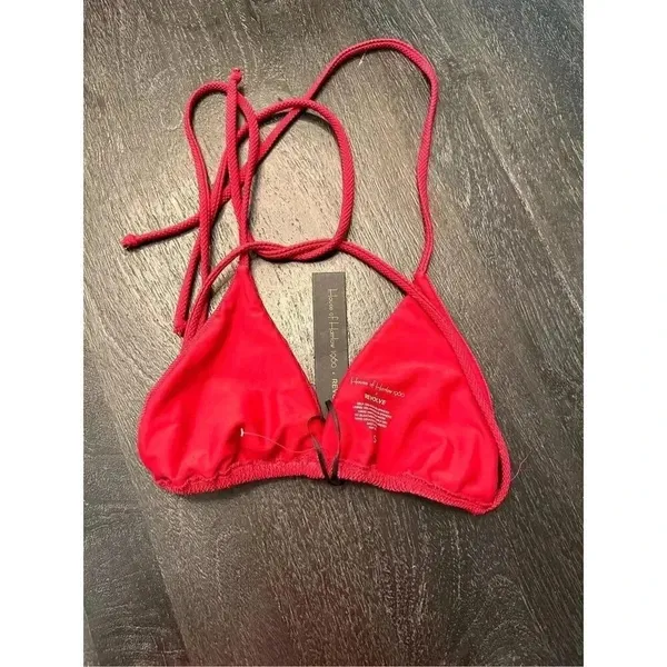 Revolve House‎ Of Harlow Red Swim Bikini Top Sz S - Image 3