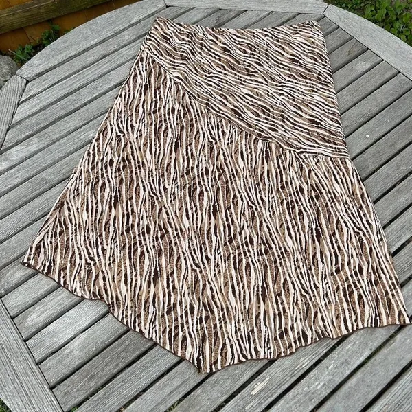Vintage‎ brown animal print skirt size XL - Image 2
