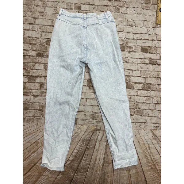 90s Vintage Mom Jeans Size 14 Light Acid Wash High Waisted LA BLUES‎ Classics - Image 3