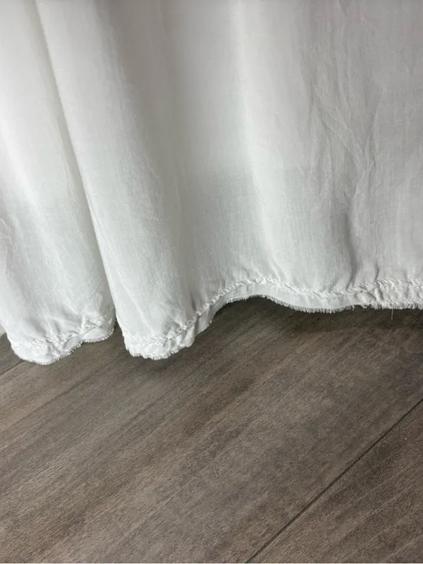 Forever 21 White Pleated Maxi Dress with Lace Trim - Image 8