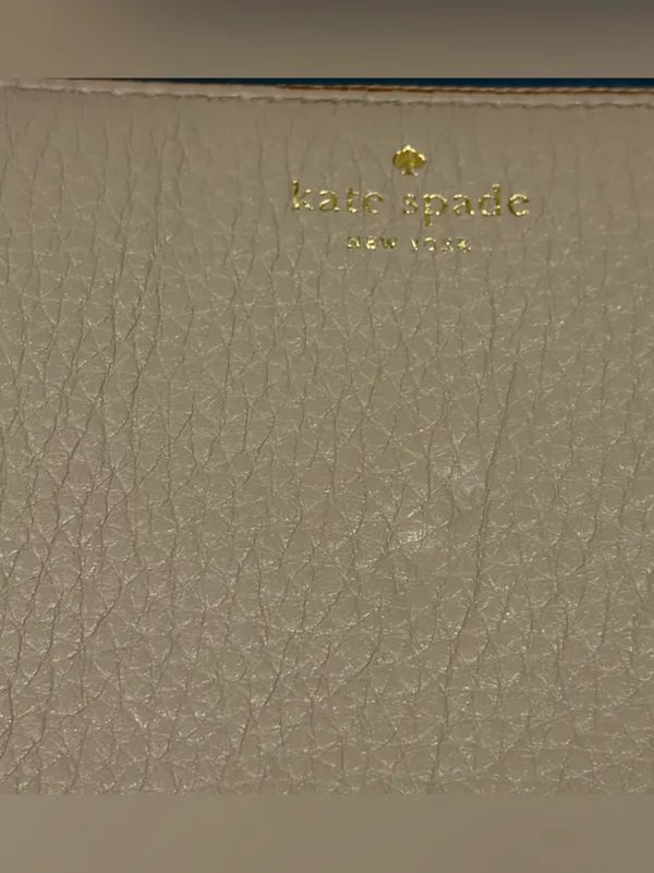 Kate Spade Pebbled Leather Zip Around Long Wallet in Blush Pink - Image 4
