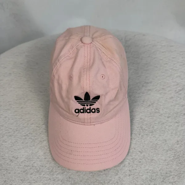 Adidas Trefoil Logo‎ Pink Cotton Baseball Cap Adjustable Strap Streetwear Casual - Image 3