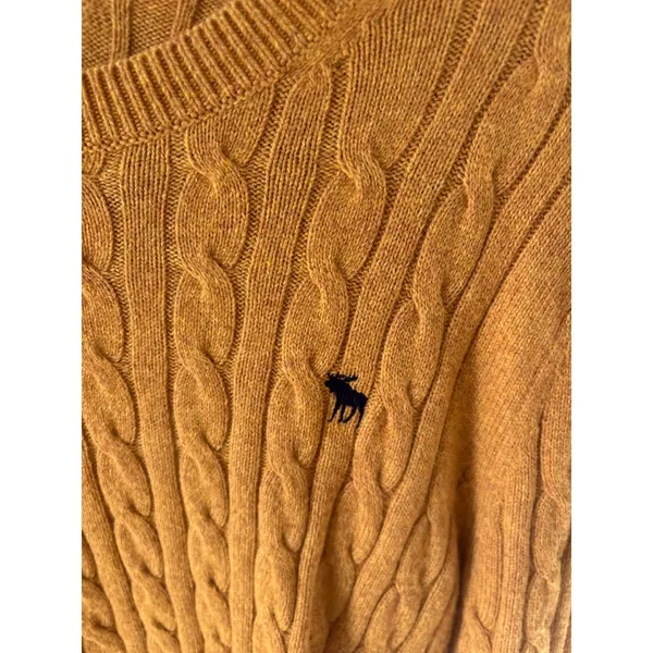 Vintage Y2K Abercrombie & Fitch Cable Knit Sweater Size‎ Small - Image 3