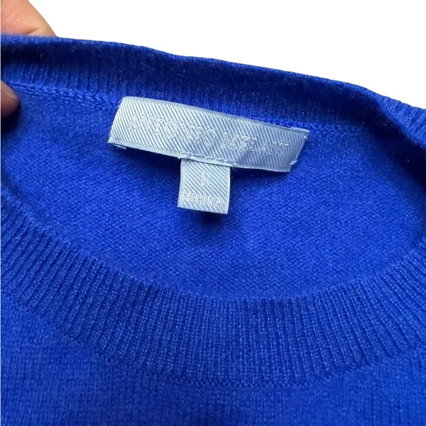 ✨ Antonio Melani 100% Cashmere Blue‎ Crewneck Sweater S ✨ - Image 4