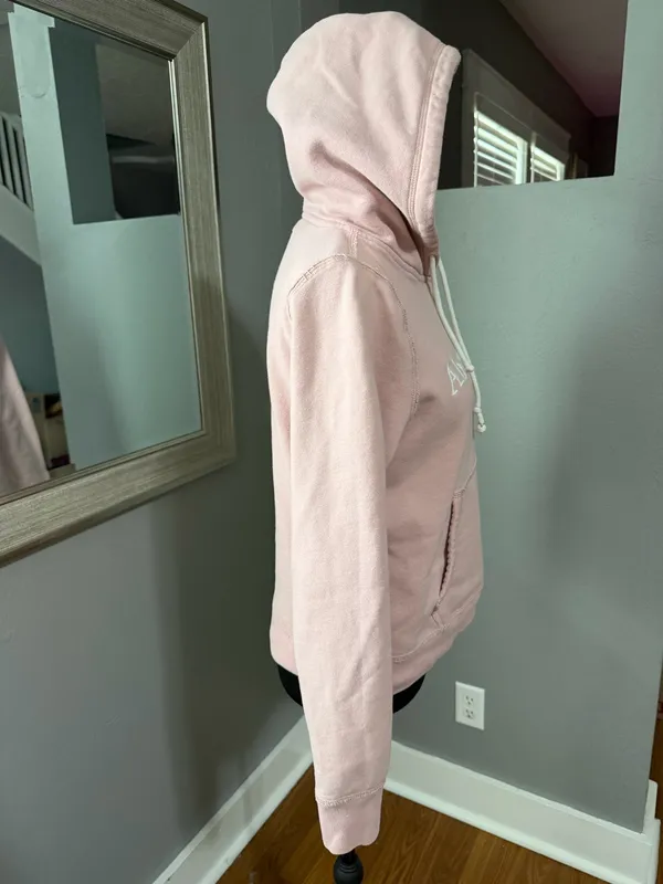 Abercrombie & Fitch Y2K Boyfriend Logo Hoodie Pink Small. - Image 2