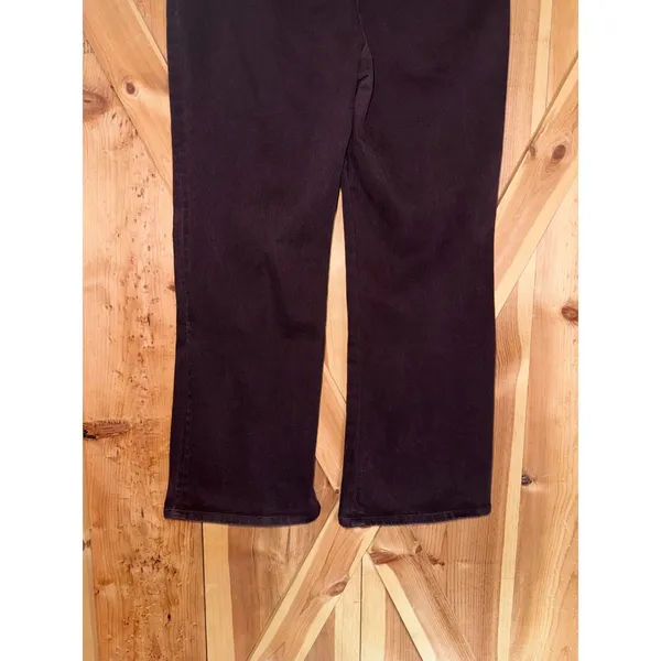Y2K George Mark Eisen Women 18 Dark Brown Corduroy Twill Trousers Low Rise Pants - Image 4