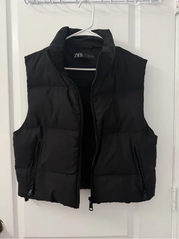 Zara Water Repellent Windproof Puffer Vest (Size S) - Image 8