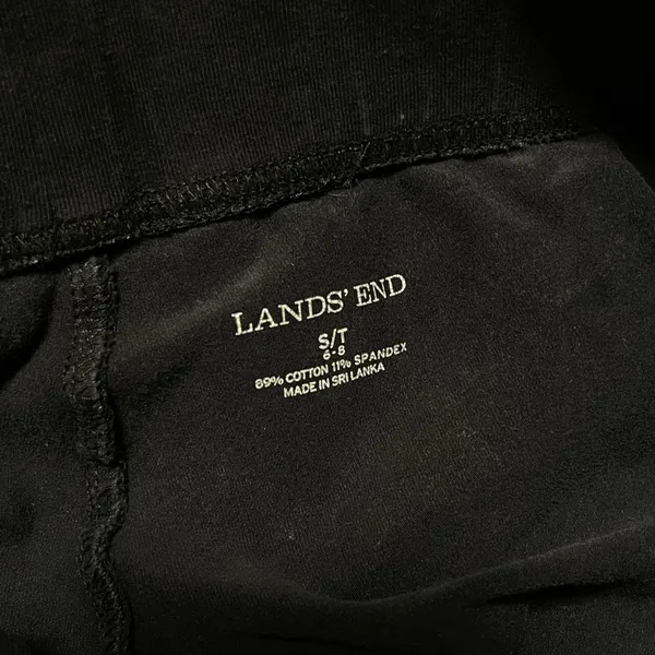 Lands End Womens Flared Yoga Leggings Size Small Dark Blue Side Zip Pocket - Image 4