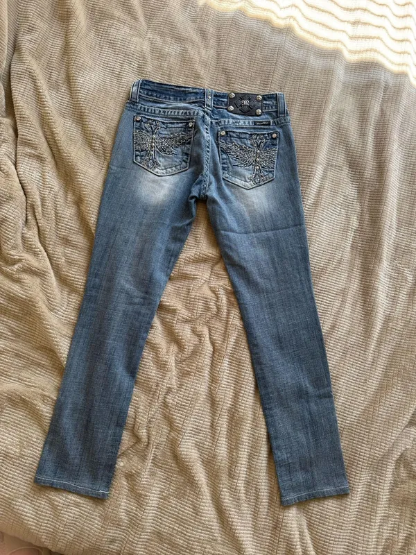Miss me Jeans 27 skinny light wash angel wings - Image 5